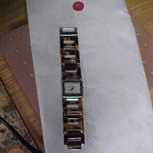 Vera Bradley Watch Women 26mm Silver Tone Faux Tortoise (g3)